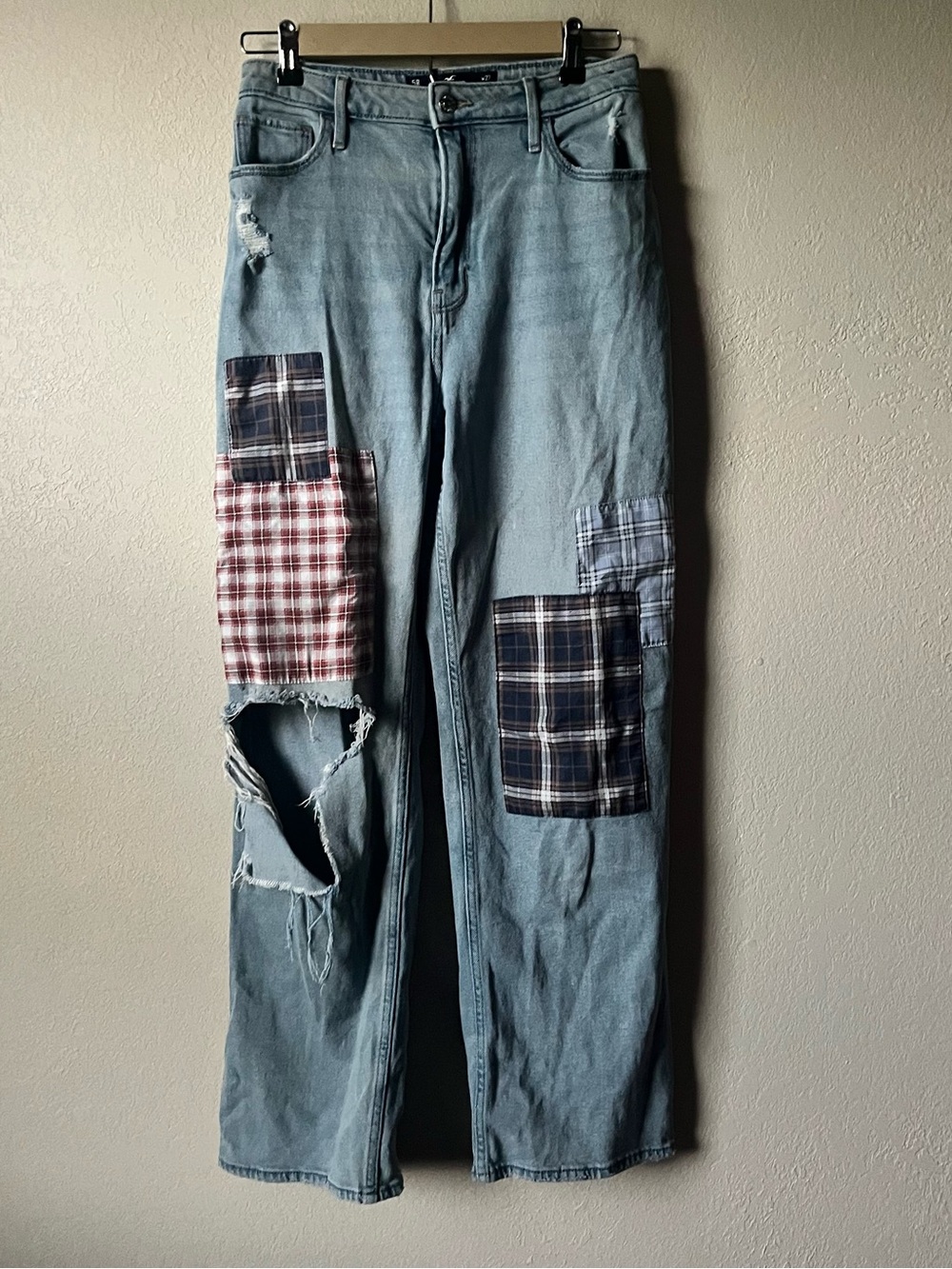 Hollister Patchwork Dad Jeans